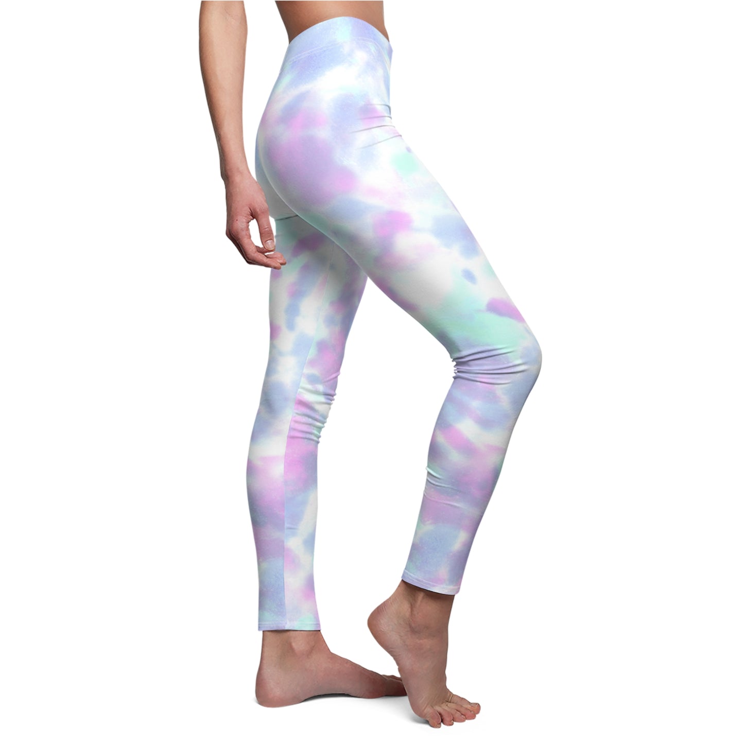 Women's Fashion Leggings - Vanilla Blue Tie Dye