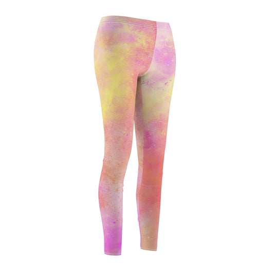 Women's Leggings - Orange Swirl Tie Dye