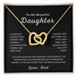 To My Daughter | Carry You In My Heart | Interlocking Hearts