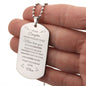 To My Daughter | Engraved Dog Tag Necklace | Braver