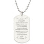 To My Daughter | Engraved Dog Tag Necklace | Braver