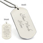 To My Daughter | Engraved Dog Tag Necklace | Braver