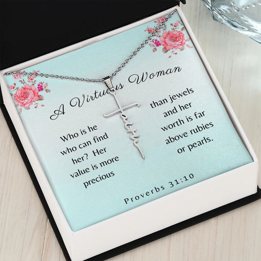 Faith Cross Necklace | Virtuous Woman