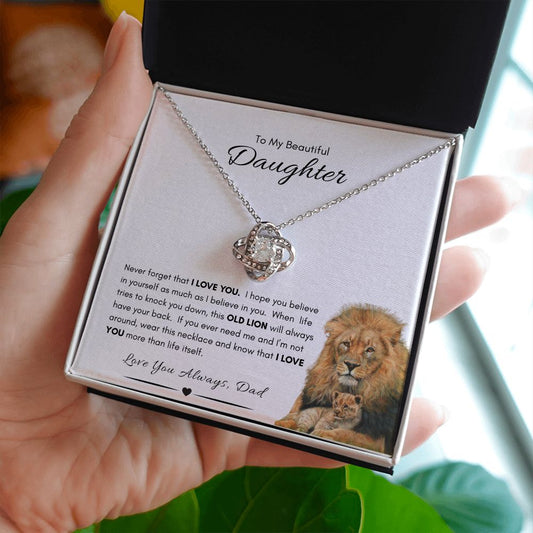 To My Daughter | This Old Lion | Love Knot Necklace