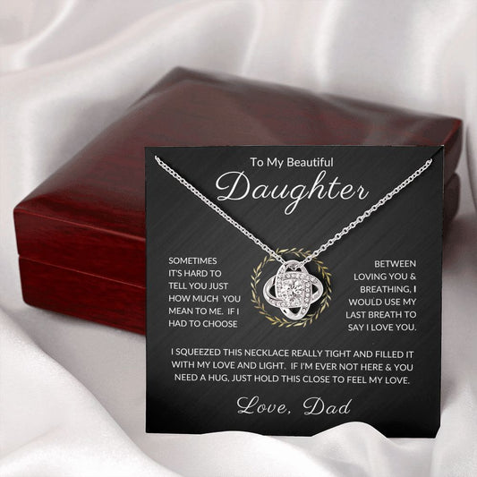 To My Daughter | Love and Light Love Knot Necklace