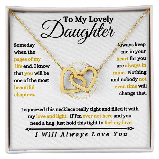 To My Daughter | Most Beautiful Chapters | Interlocking Heart Necklace