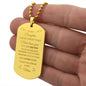 To My Daughter | Engraved Dog Tag Necklace | Braver