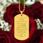 To My Daughter | Engraved Dog Tag Necklace | Braver