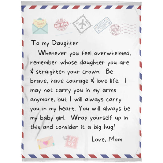 To My Daughter Fleece Blanket - 60 x 80