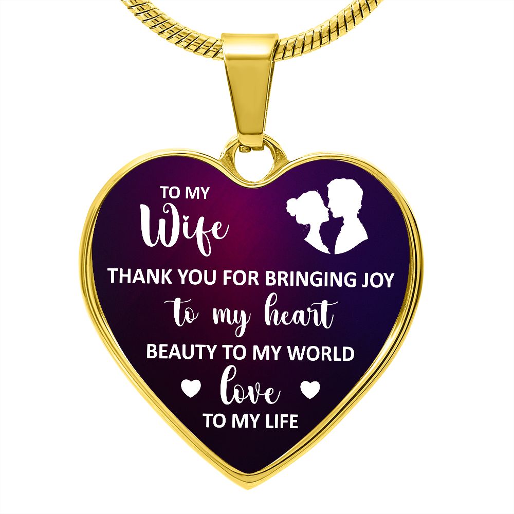 To My Wife | Beauty to My World | Heart Necklace