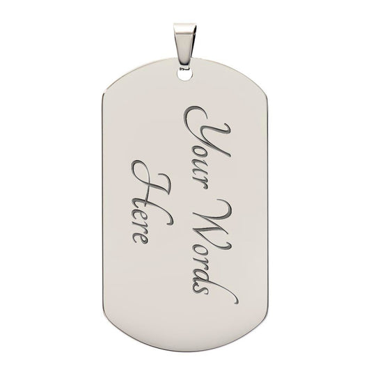 To My Son | Braver Than You Believe | Dog Tag Necklace