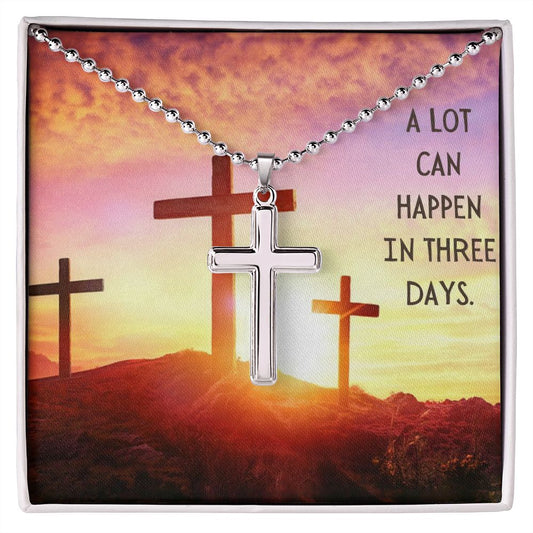 Cross Necklace with Ball Chain | In Three Days