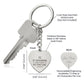 Grandpa Engraved Heart Keychain