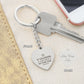 Grandpa Engraved Heart Keychain