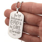 Dad | Dad and His Girl | Engraved Dog Tag Necklace