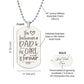 Dad | Dad and His Girl | Engraved Dog Tag Necklace