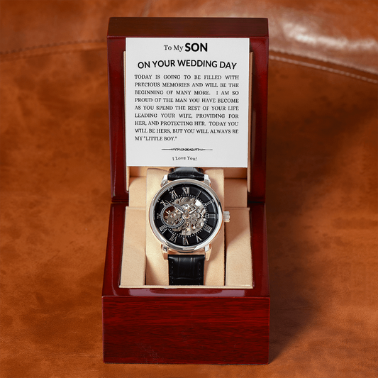 To My Son on His Wedding Day | Openwork Watch