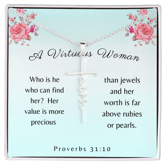 Faith Cross Necklace | Virtuous Woman