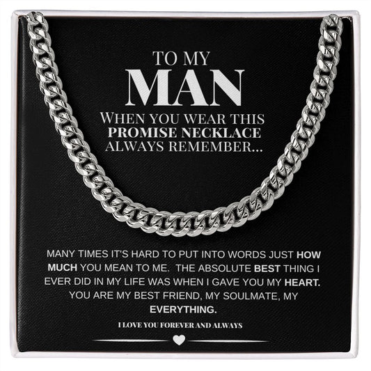 To My Man | Gave You My Heart Cuban Link Chain