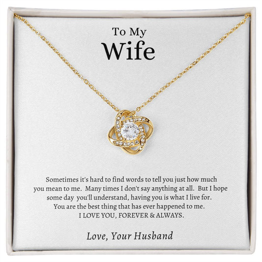 To My Wife | Forever & Always | Love Knot Necklace