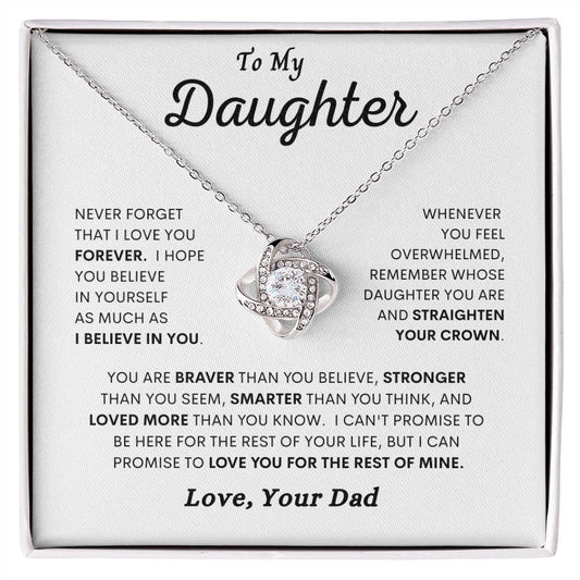 To My Daughter | Love Knot Necklace | Straighten Your Crown