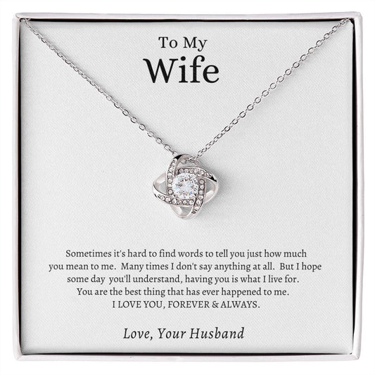 To My Wife | Forever & Always | Love Knot Necklace