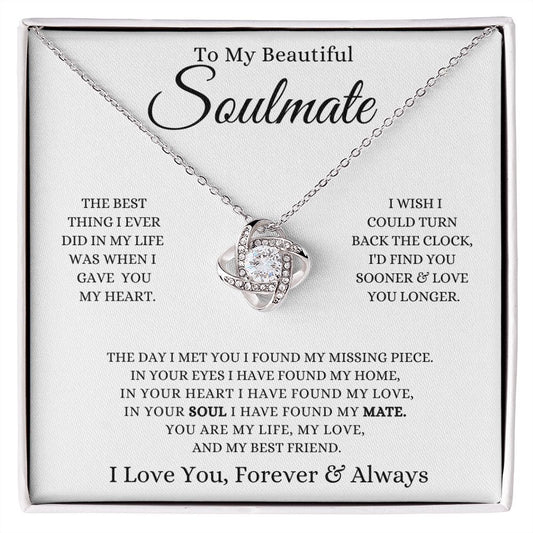 To My Soulmate | Find You Sooner | Forever Love Necklace