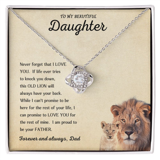 To My Daughter | This Old Lion | Love Knot Necklace