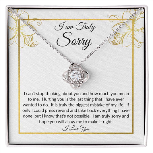 To My Soulmate | Truly Sorry | Love Knot Necklace