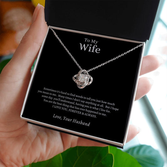 To My Wife | You are the Best Thing | Love Knot Necklace