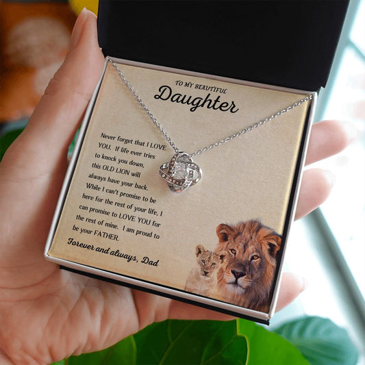 To My Daughter | This Old Lion | Love Knot Necklace
