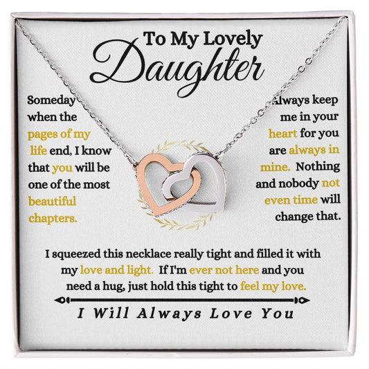 To My Daughter | Most Beautiful Chapters | Interlocking Heart Necklace