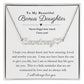 To My Bonus Daughter | Connected by Love | Name Necklace