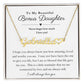 To My Bonus Daughter | Connected by Love | Name Necklace