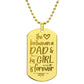 Dad | Dad and His Girl | Engraved Dog Tag Necklace
